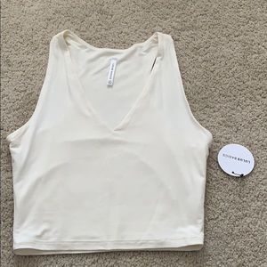 Lulus basic cream crop top